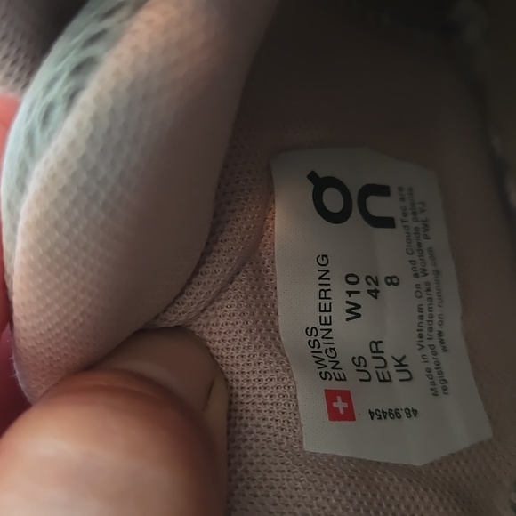 On Running Cloud The Roger Cloudtec Running Shoes White Leather Sneakers Size 10 - Picture 9 of 14